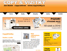 Tablet Screenshot of copyvizitky.cz